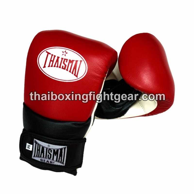 Sandsackhandschuhe Thaismai BG114 Rot Schwarz Weiß / leder