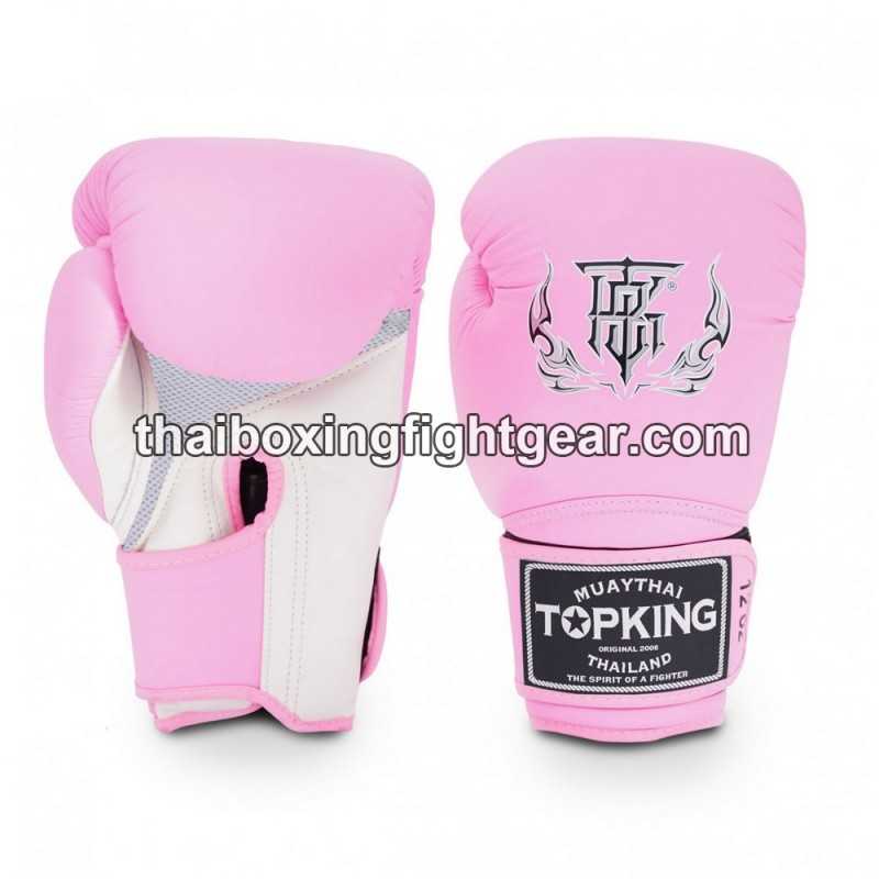 Boxhandschuhe TOP KING SUPER AIR DOUBLE TONE-TKBGSA Rosa Weiß