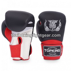 Boxhandschuhe TOP KING SUPER AIR TRIPLE TONE -TKBGSA Schwarz Weiß Rot
