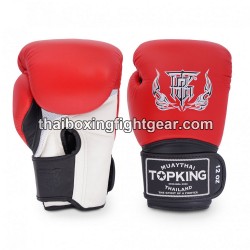 Boxhandschuhe TOP KING SUPER AIR TRIPLE TONE -TKBGSA Rot Schwarz Weiß
