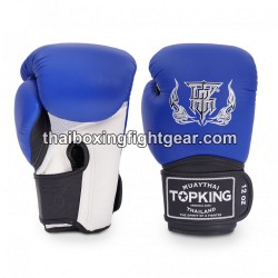 Boxhandschuhe TOP KING SUPER AIR TRIPLE TONE -TKBGSA Blau Schwarz Weiß