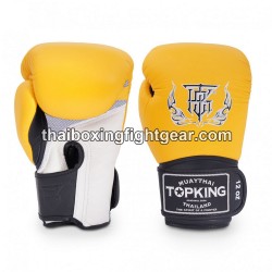 Boxhandschuhe TOP KING SUPER AIR TRIPLE TONE -TKBGSA Gelb Schwarz Weiß