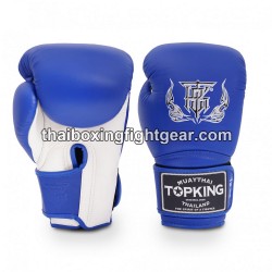 Boxhandschuhe TOP KING SUPER DOUBLE TONE-TKBGSV Blau Weiß