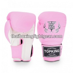 Boxhandschuhe TOP KING SUPER DOUBLE TONE-TKBGSV Rosa Weiß