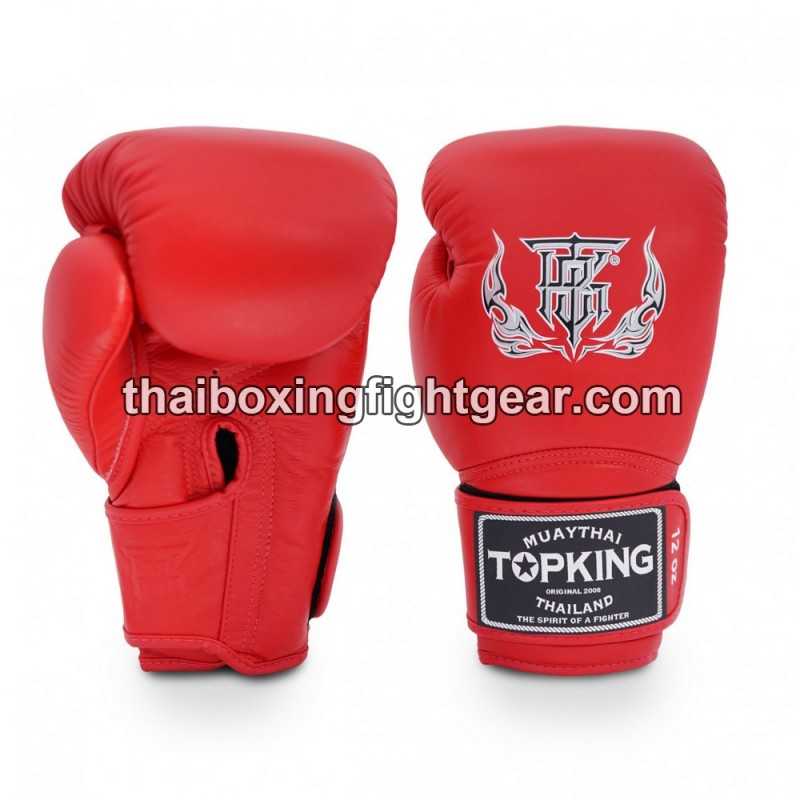 Boxhandschuhe TOP KING SUPER SINGLE TONE-TKBGSV Rot