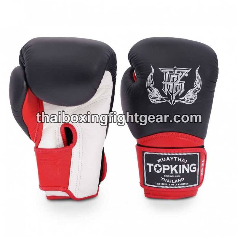 Boxhandschuhe TOP KING SUPER TRIPLE TONE-TKBGSV Schwarz Weiß Rot