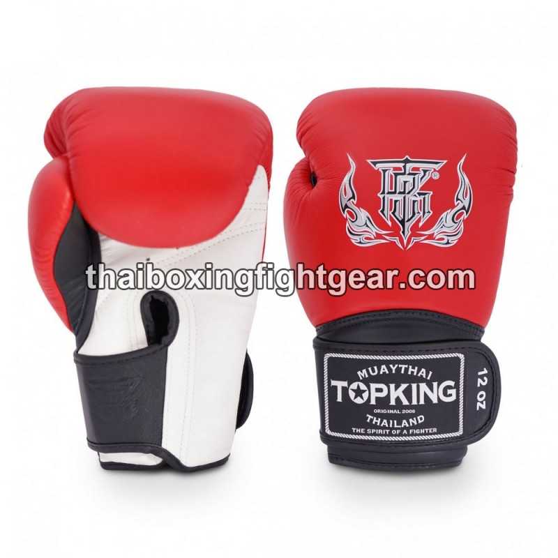 Boxhandschuhe TOP KING SUPER TRIPLE TONE-TKBGSV Rot Weiß Schwarz