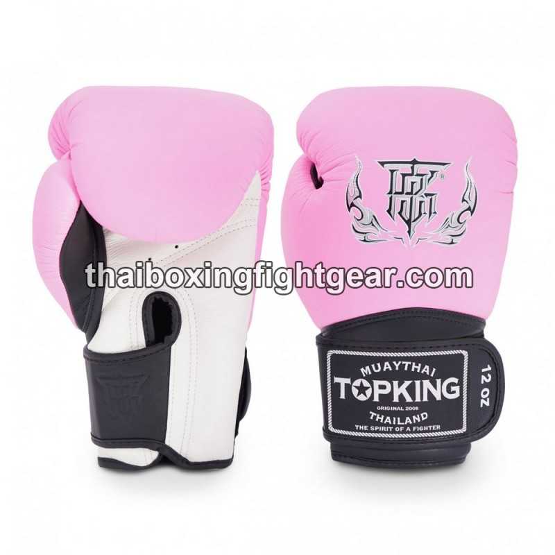 Boxhandschuhe TOP KING SUPER TRIPLE TONE-TKBGSV Rosa Weiß Schwarz