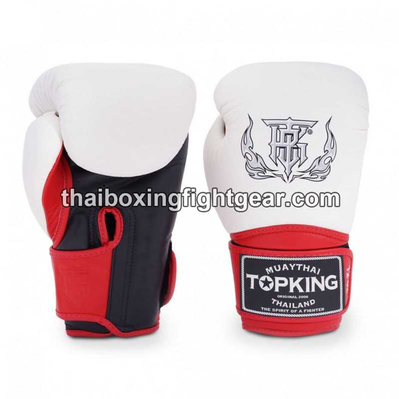 Boxhandschuhe TOP KING SUPER TRIPLE TONE-TKBGSV Weiß Schwarz Rot