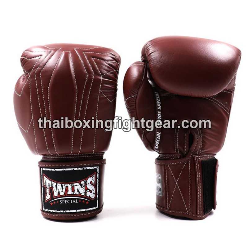 Muay Thai Boxhandschuhe Twins BGVL14 Dunkelbraun