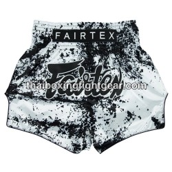 Thaiboxen Shorts Fairtex "BS1948 Grunge White"