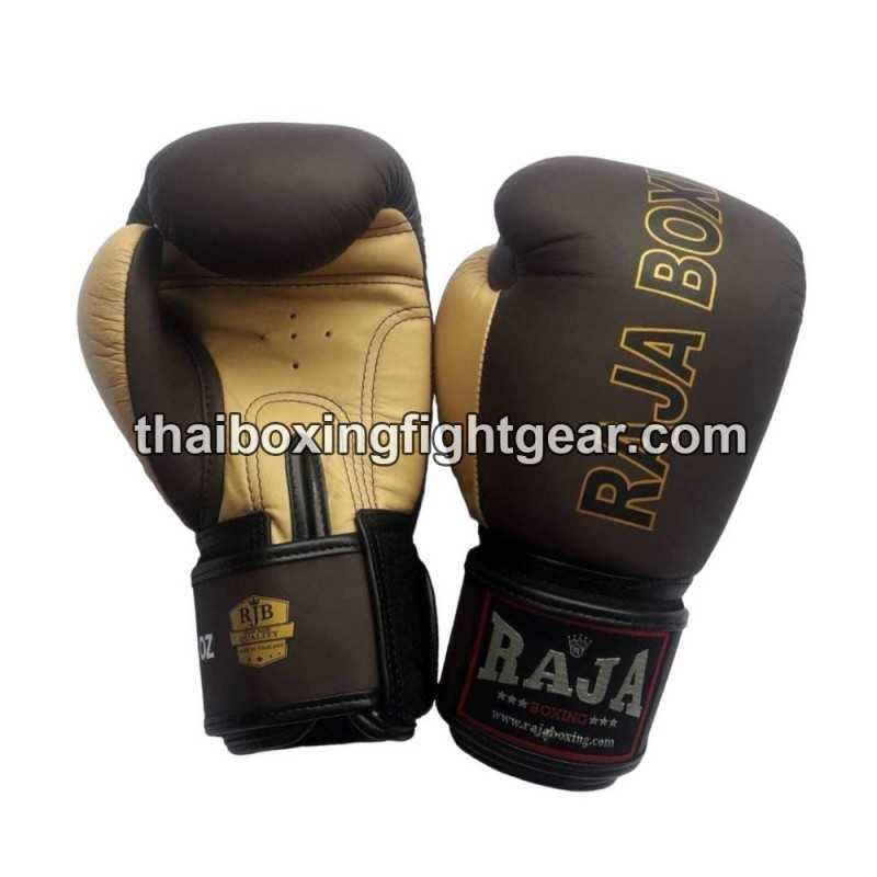 Raja Boxing Muay Thai Boxhandschuhe Leder RJB-P1-1 Brown Beige